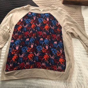 J. Crew Mixed Media Sweater